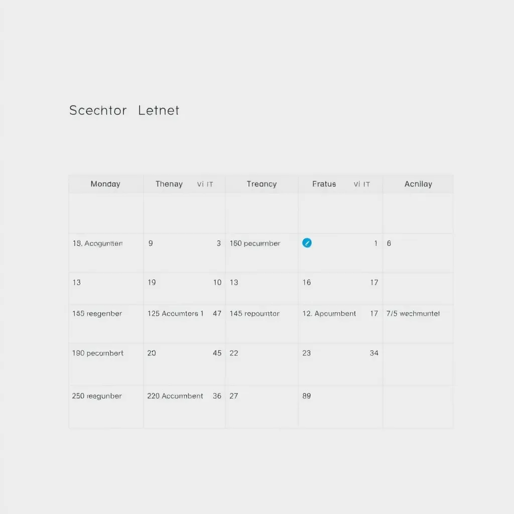 Kalender met geplande financiële consultgesprekken