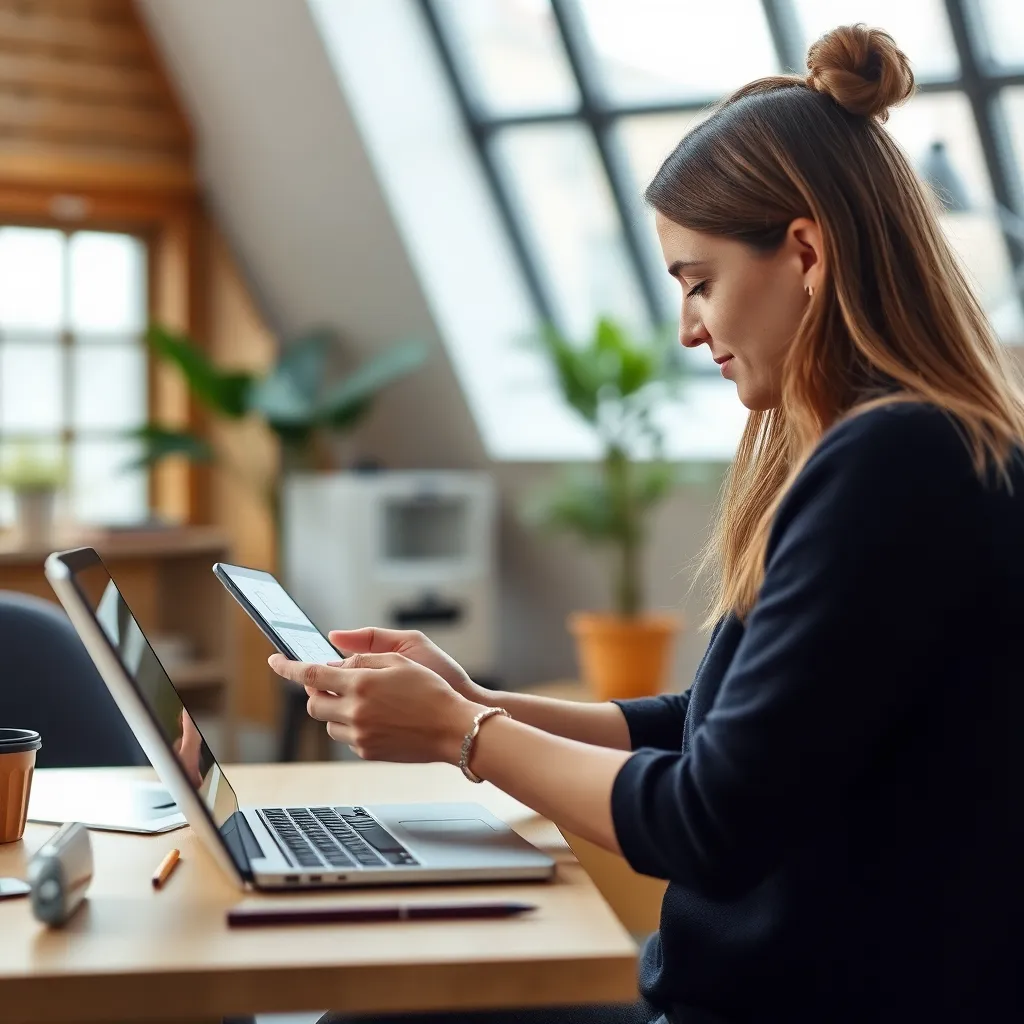 Een persoon die financiële planning doet met digitale tools